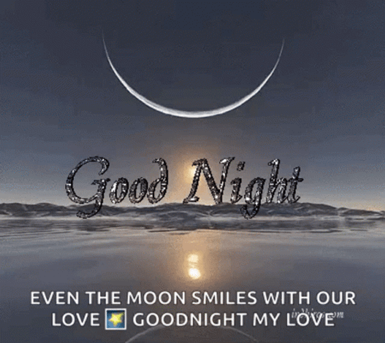 Love Good Night Moon Smile GIF