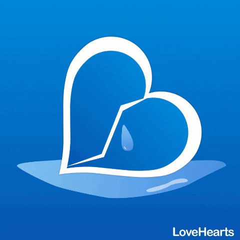Love Hearts on Blue Background