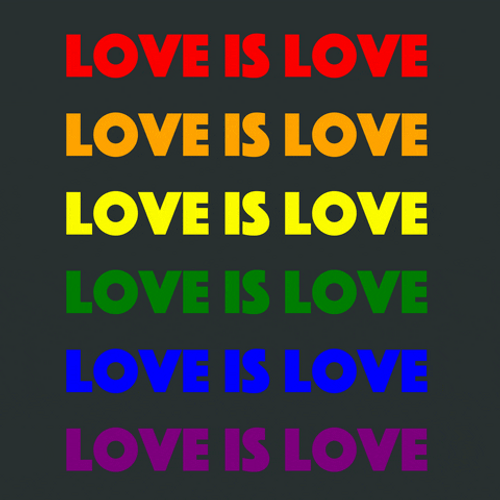 Love Is Love Blinking Text GIF