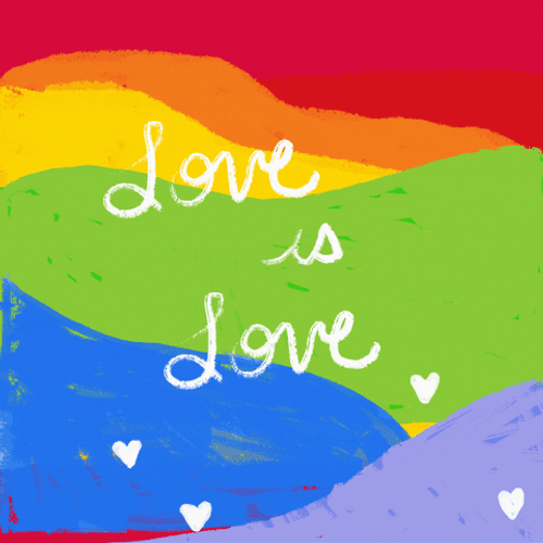 Love Is Love Chalk Art GIF