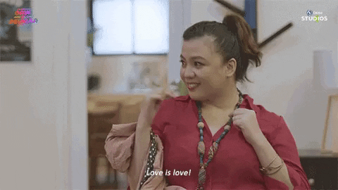 Love Is Love Cheery Lady GIF