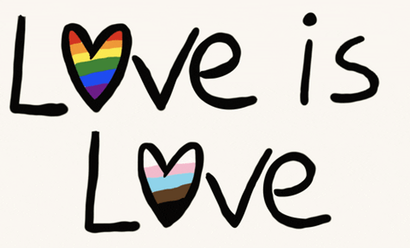 Love Is Love Handwritten Text GIF