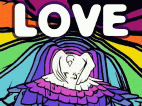 Love Is Love Moving Rainbow GIF