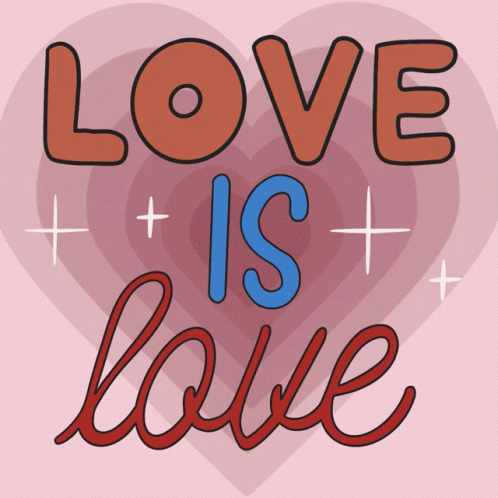 Love Is Love Pink Heart GIF