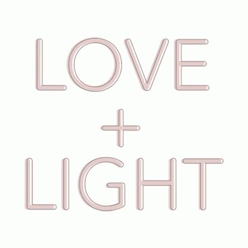 Love Plus Light Minimalist Word Art Dots GIF