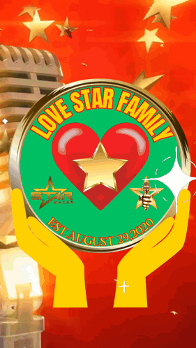Love Star Family Logo With Heart
