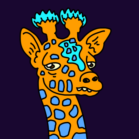 Love Struck Rizz Cartoon Giraffe GIF