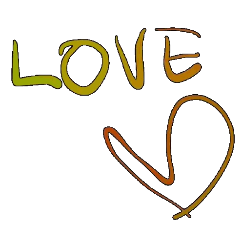 Love Word in Pink With Heart