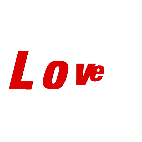 Love Word in Red