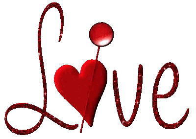 Love Word with Red Heart