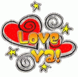 Love Ya Heart Text Animation GIF