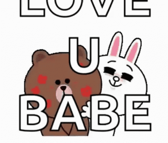 Love You Babe Brown & Friends GIF