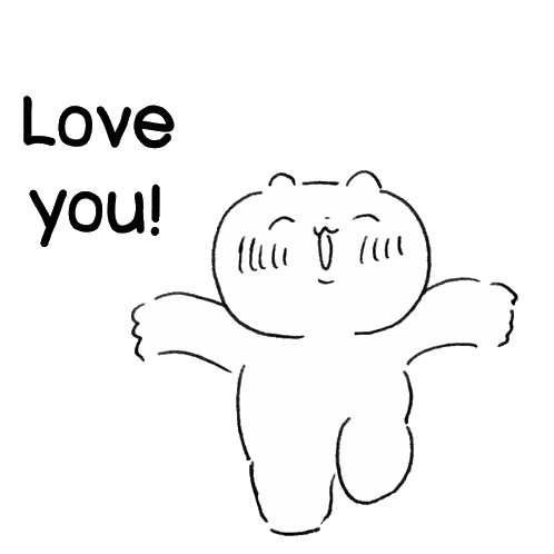 Love You Circle Drawing