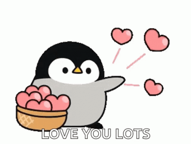 Love You Lots penguin GIF