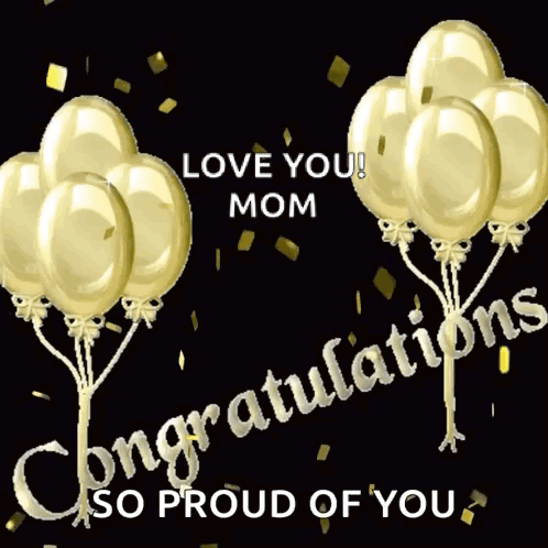 Love You Mom Congratulations Card