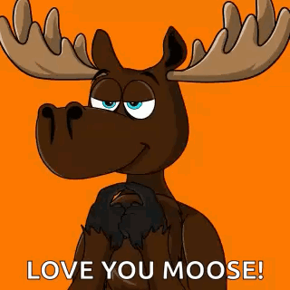 Love You Moose Cartoon