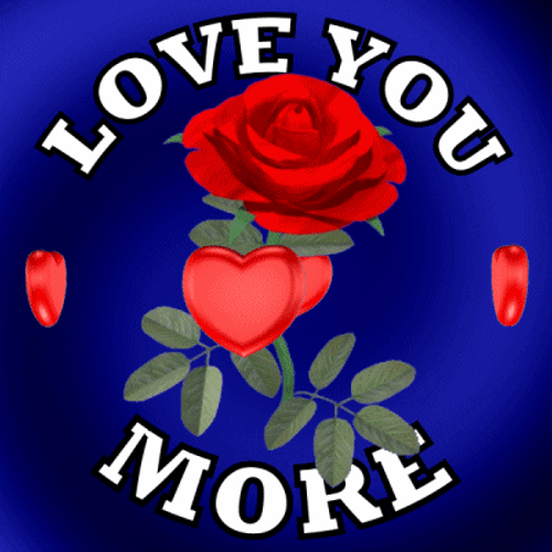 Love You More Animated Rose GIF 