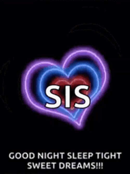 Love You Sister Animated Girls Heart Signs GIF 