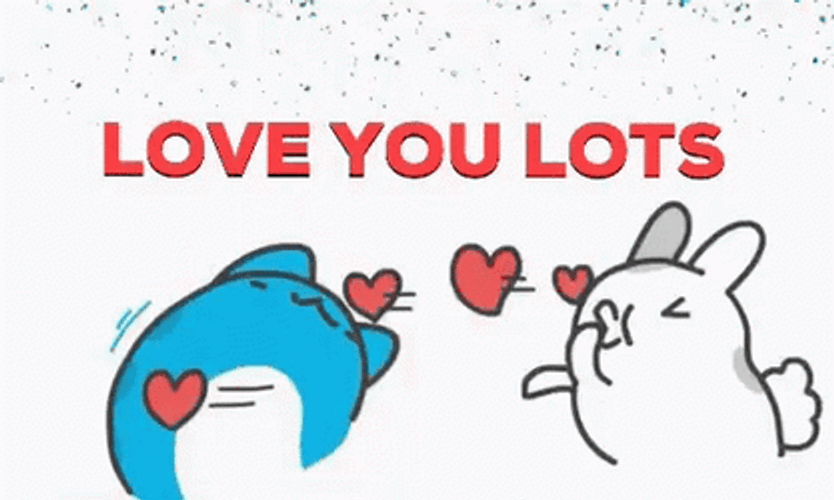 Love You So Much Bomb With Hearts GIF