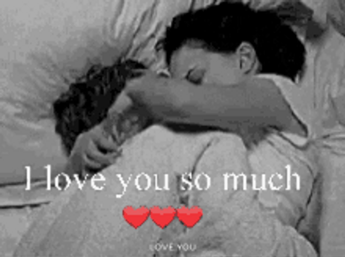 Love You So Much Couple Cuddling GIF