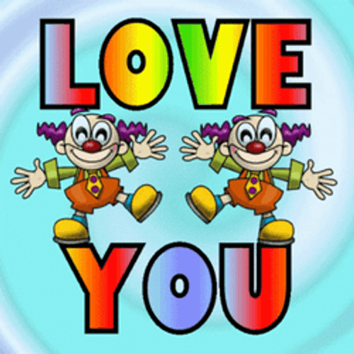Love You So Much Funny Clown GIF