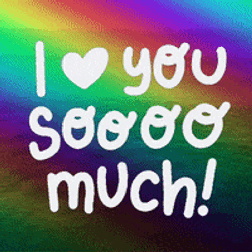 Love You So Much Rainbow Background GIF