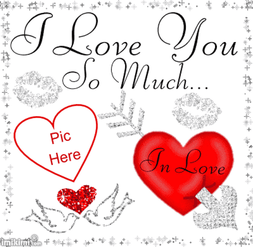 Love You So Much Red And White Hearts GIF