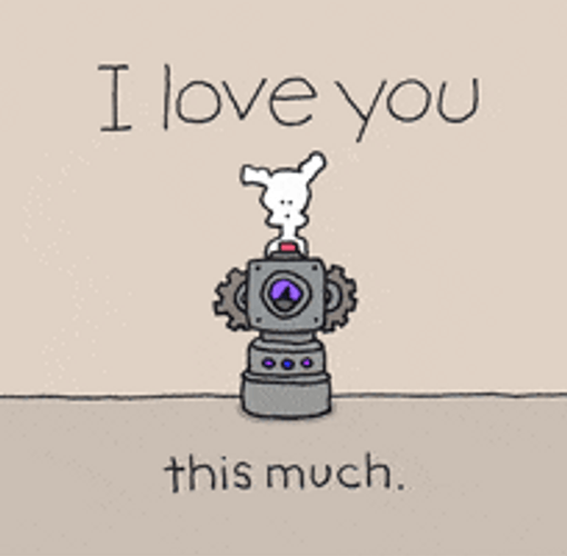 Love You So Much Robotic Hands GIF
