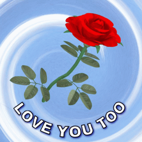 Love You Too Flower GIF