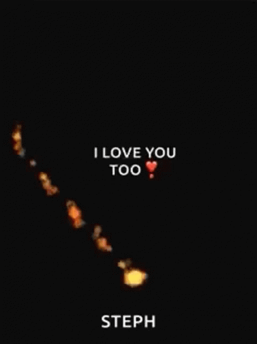 Love You Too Steph Flaming Heart GIF