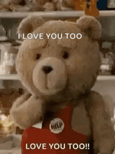 Love You Too Ted Blowing Kisses GIF