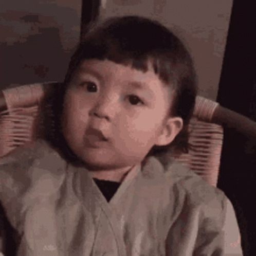 Lovely Asian Baby Eating Meme GIF