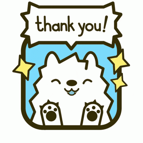 Lovely Dog Smiling Thank You Clipart GIF