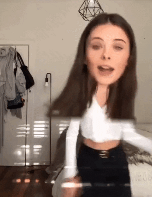 Lovely Girl Big Head Dancing GIF