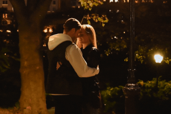 Lovely Romantic Couple Hugging GIF