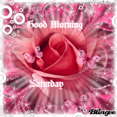 Lovely Rose Art Saturday Blessings GIF