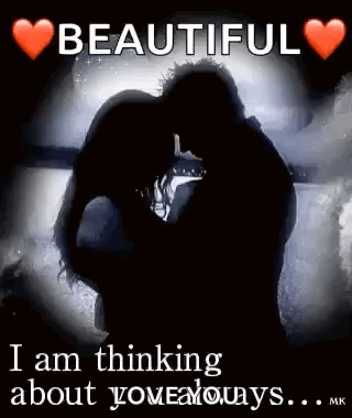 Lovers Silhouette You Are Beautiful GIF