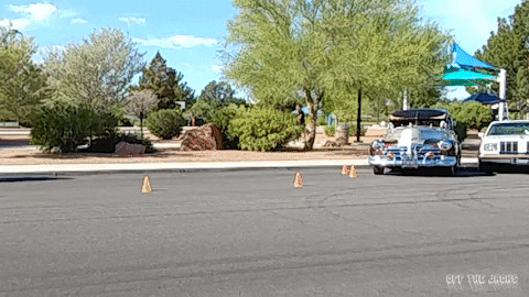 Lowrider Blue Car GIF