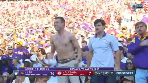 Lsu Fan Where Ed Orgeron Coaches Cheering GIF
