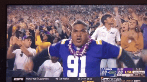Lsu Football Tongue Out GIF