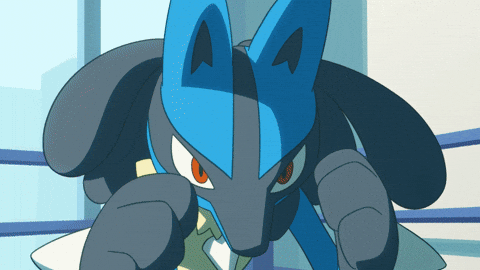 Lucario Charge Strike At Enemy GIF