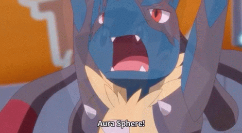 Lucario Mega Aura Sphere Attack Throw GIF