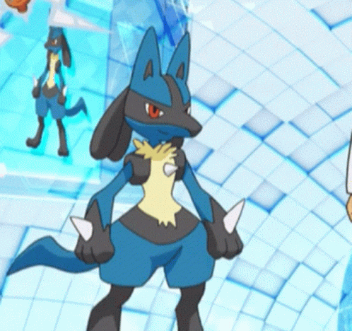 Lucario Punching Professor GIF