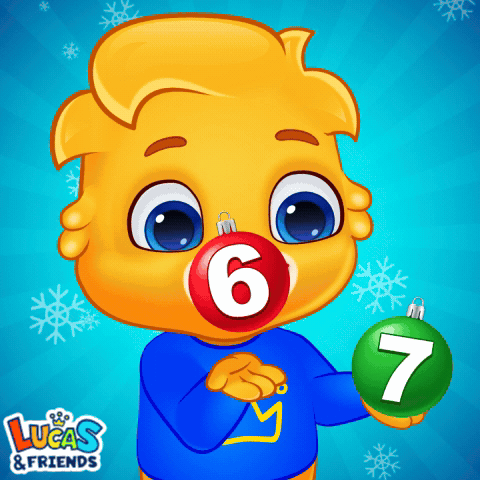 Lucas and Friends Cartoon Character Holding Christmas Ornament