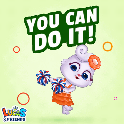 Lucas and Friends Cheerleader with Pom Poms