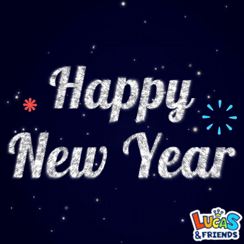 Lucas and Friends Happy New Year Card
