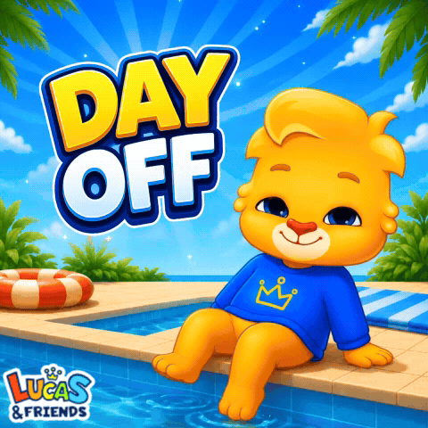 Lucas and Friends Lion Sitting on Pool Edge