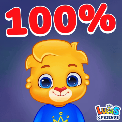 Lucas And Friends Logo With Cartoon Character GIF
