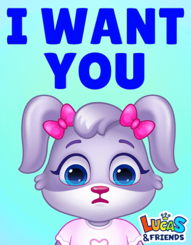 Lucas And Friends Poster With Cartoon Rabbit GIF