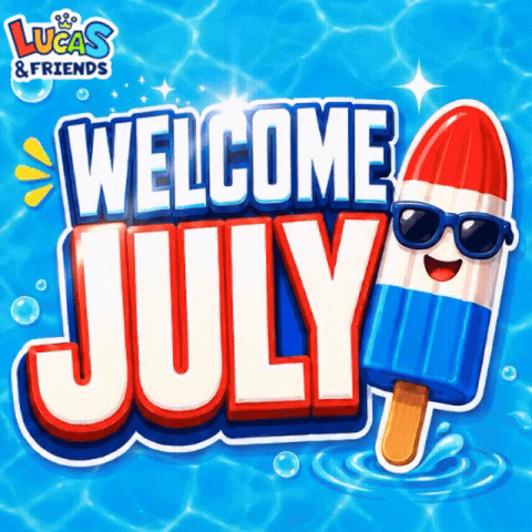 Lucas And Friends Welcome July With A Popsicle Wearing Sunglasses GIF